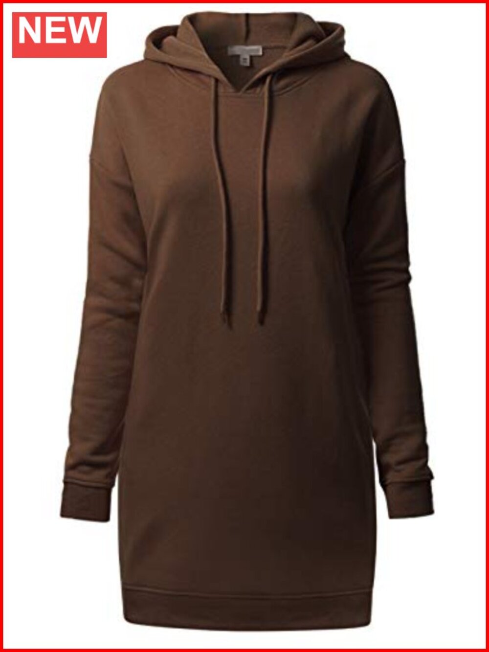 Women's Oversized Fleece Hoodie Tunic Sweatshirt Drawstring